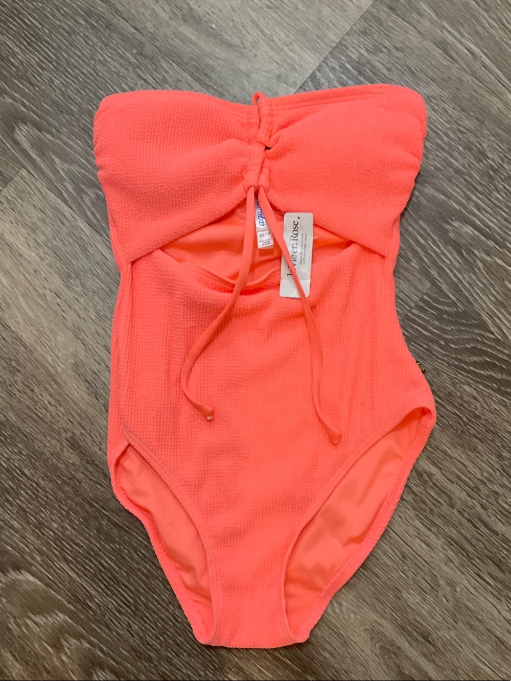 La Vie En Rose Coral Neon Pink Girls' One-Piece Swimsuit